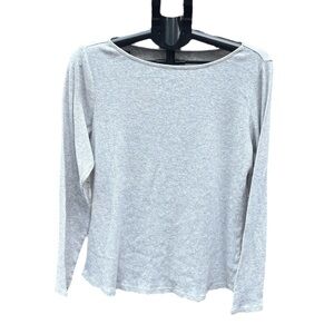Tommy Bahama Women's Light Gray Long Sleeve Basic Top - Size XL - Loungewear